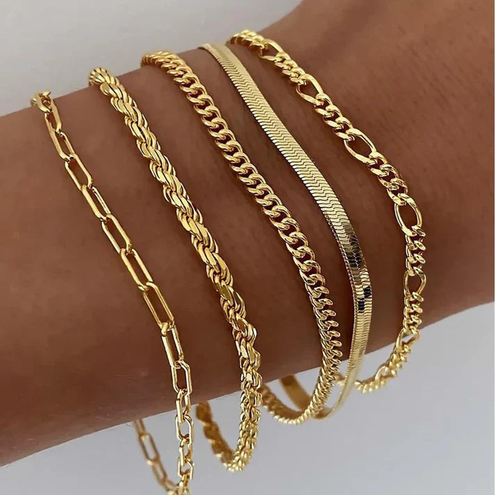 Conjunto de pulseiras Ellis Renner | Ouro