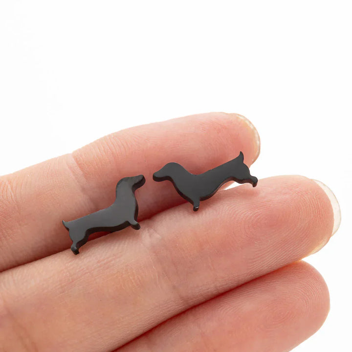 Brincos de Bot dogue – Brincos de cão minimalistas feitos de metal